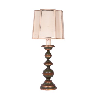 Lampa barokowa XXL, drewno polichromowane